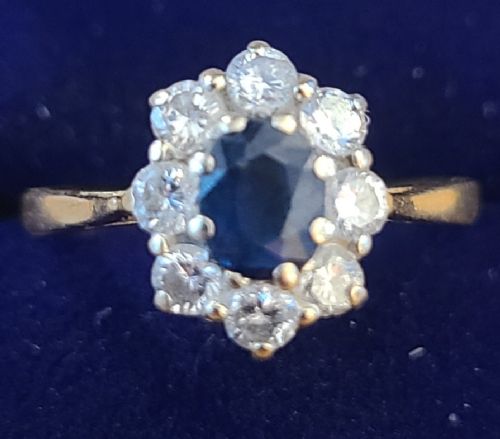 sapphire diamond 18ct ring c19751987