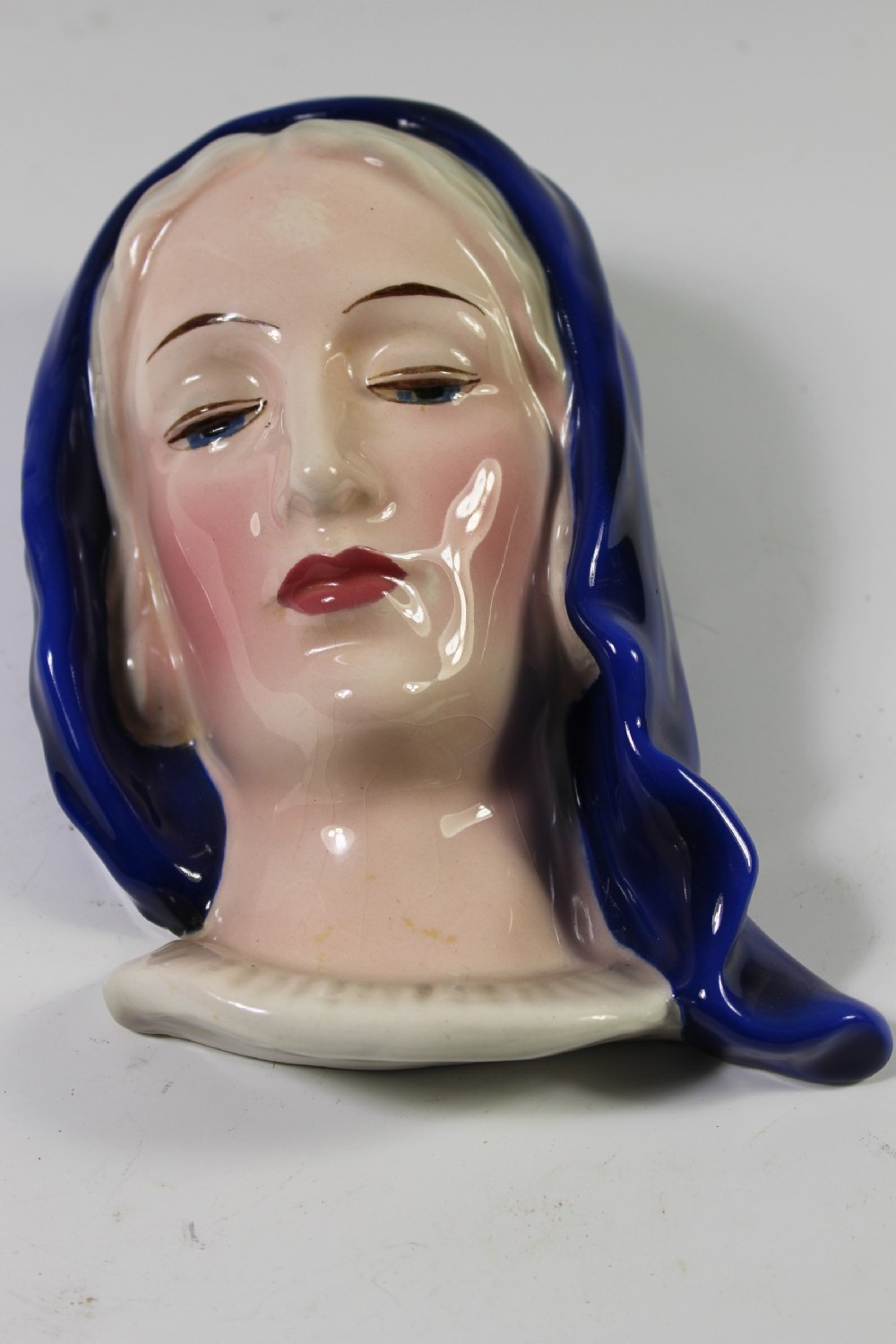 goldscheider austrian art deco wall mask of madonna c1939