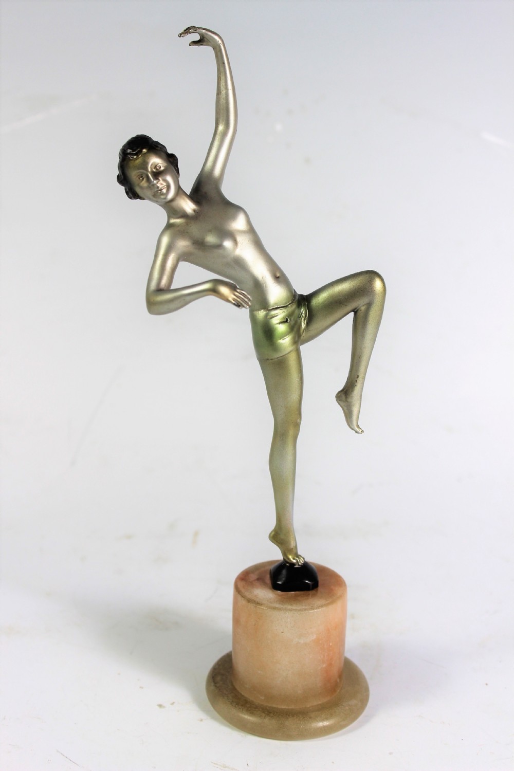 lorenzl attributed austrian art deco metal nude dancing girl c1930