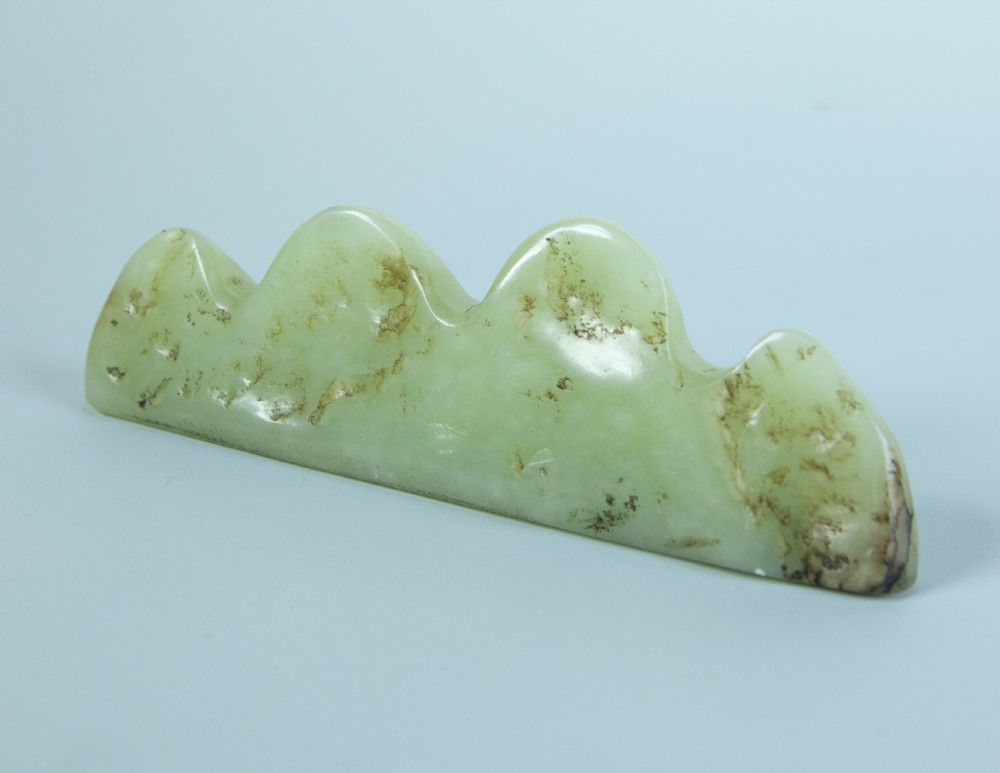 yellow jade brush rest 19th century