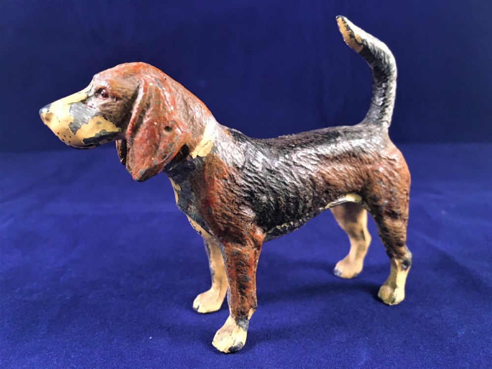 cold painted hound early c20th