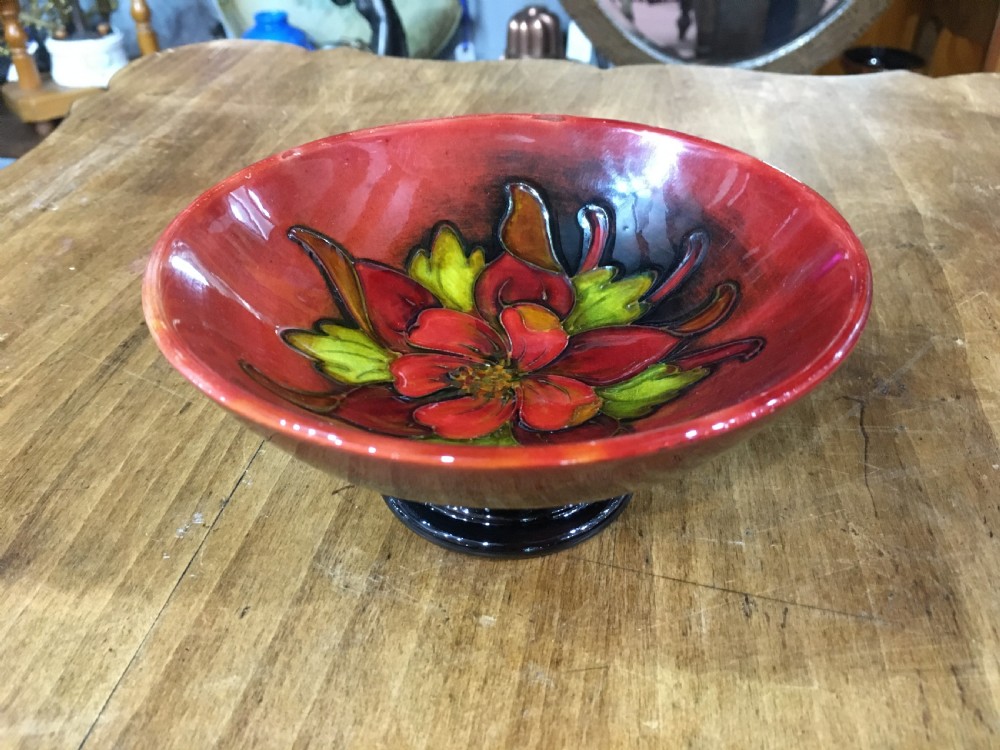 walter moorcoft bowl with flambe glaze c1950