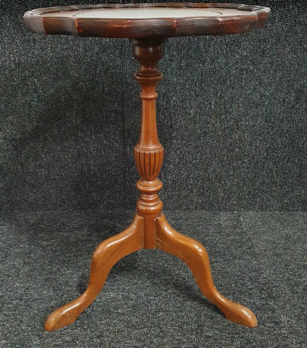 mid 20th century leather top mahogany wine table