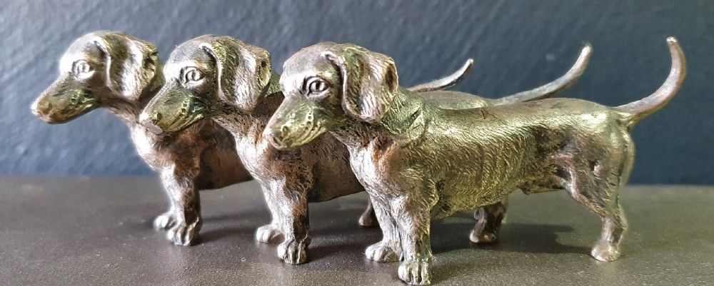 german cast of three dachshunds c1930