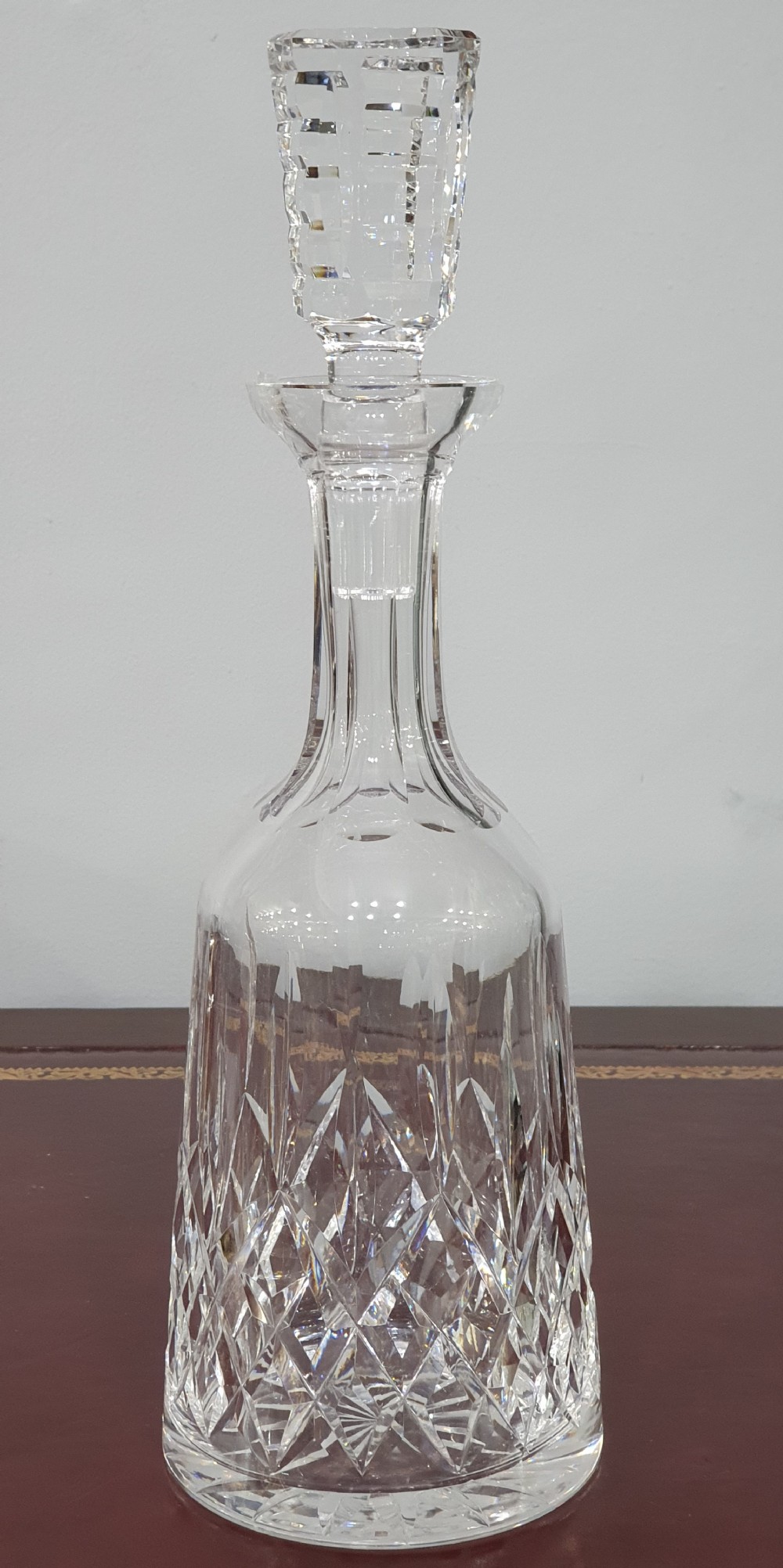 a fine quality waterford lead crystal glass wine decanter