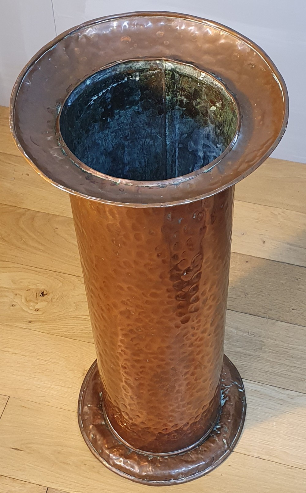 Arts & Crafts Hammered Copper Umbrella Stand C.1910 