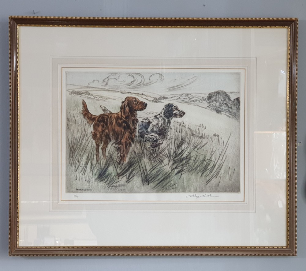 henry wilkinson pair of dogs signed limited edition lithograph 14100