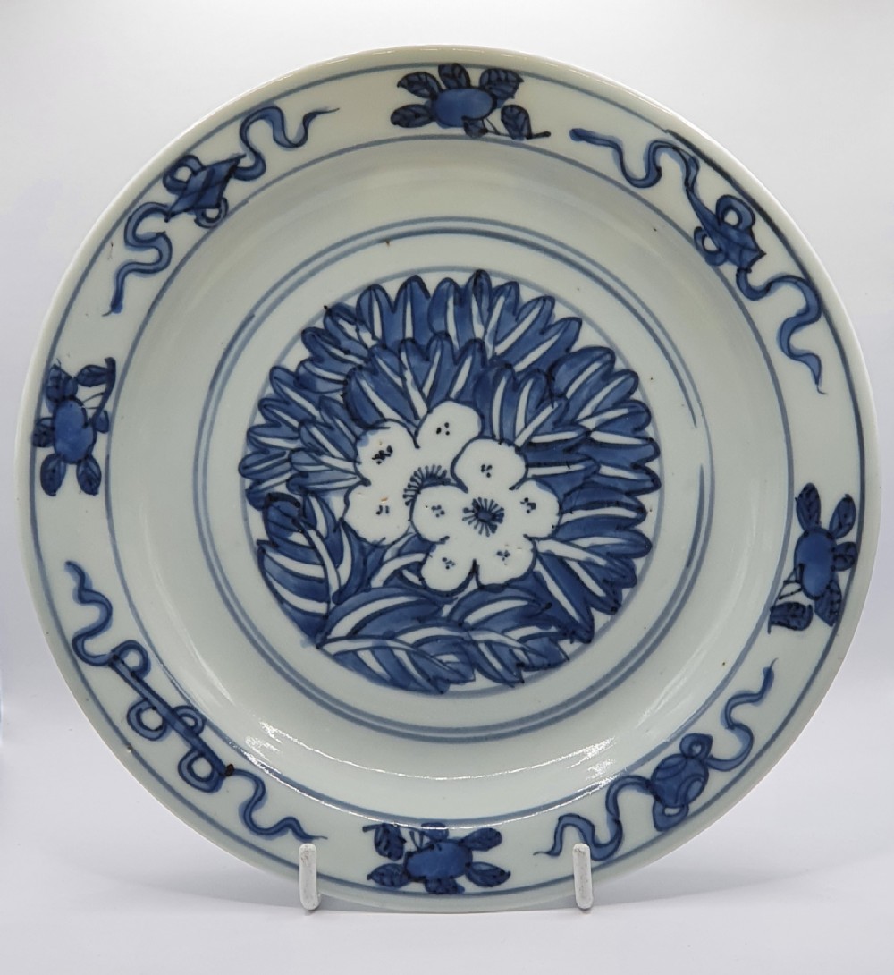 ming dynasty wanli period blue white dish