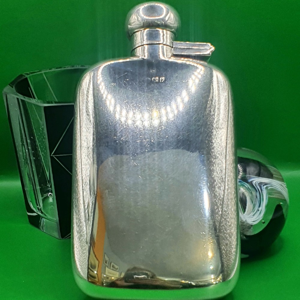 sterling silver hip flask dated 1923