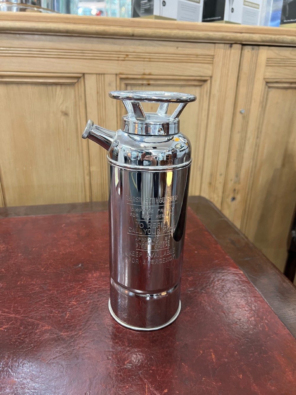 vintage cocktail shaker with built in music box