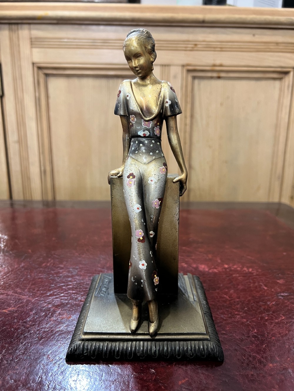 joseph lorenzl art deco lady match striker figurine c1930s signed