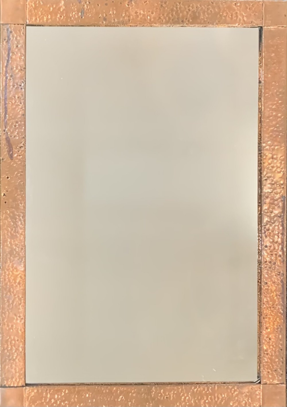 arts crafts copper mirror c1910