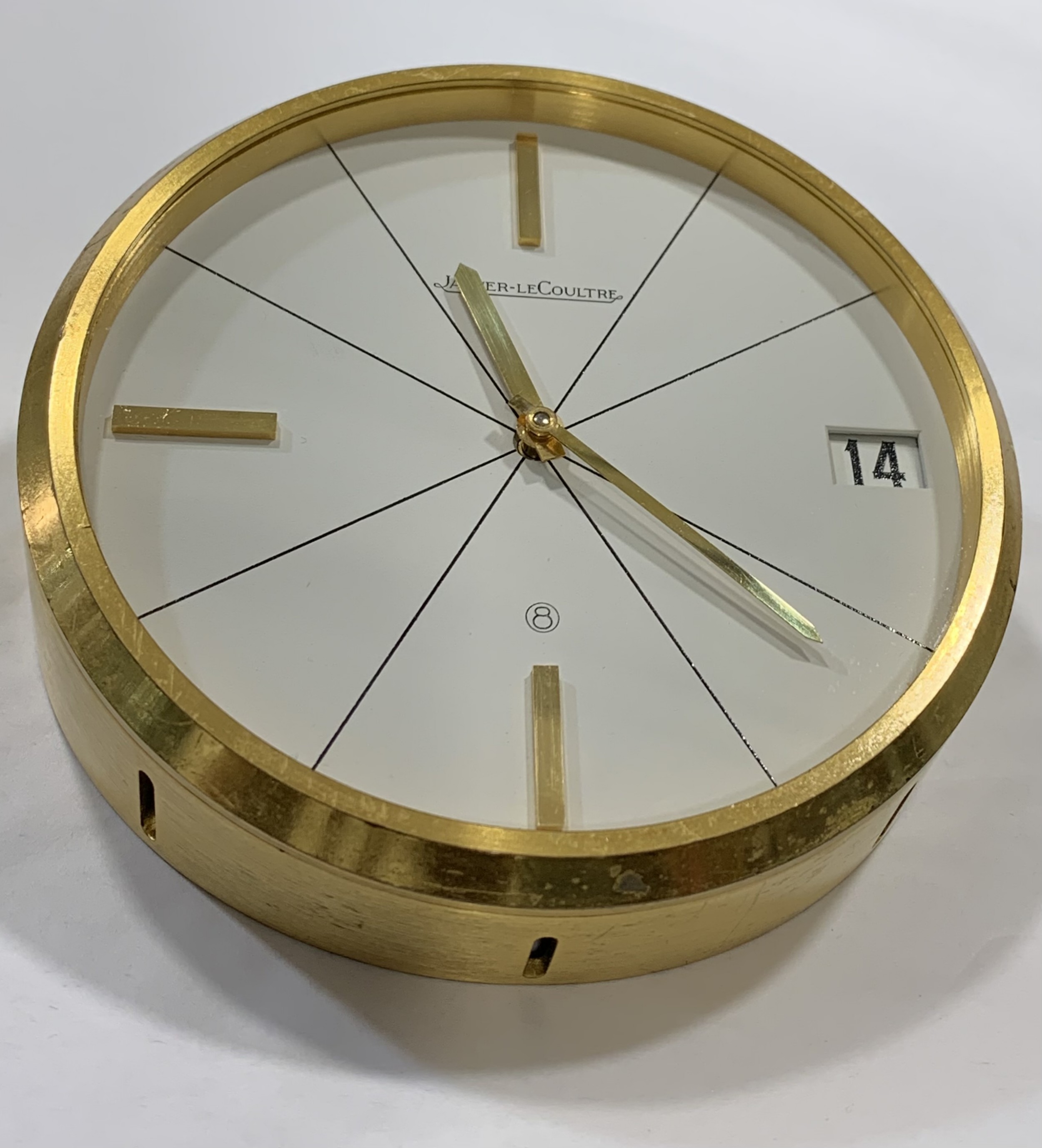 jaeger lecoultre 8 day desk clock dated 1950