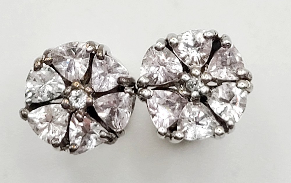 morganite topaz sterling silver earrings