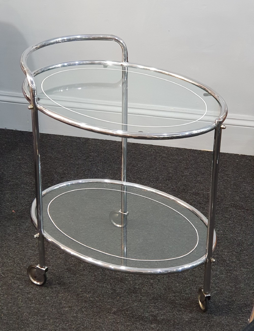 art deco savoy chrome cocktail trolley 1930