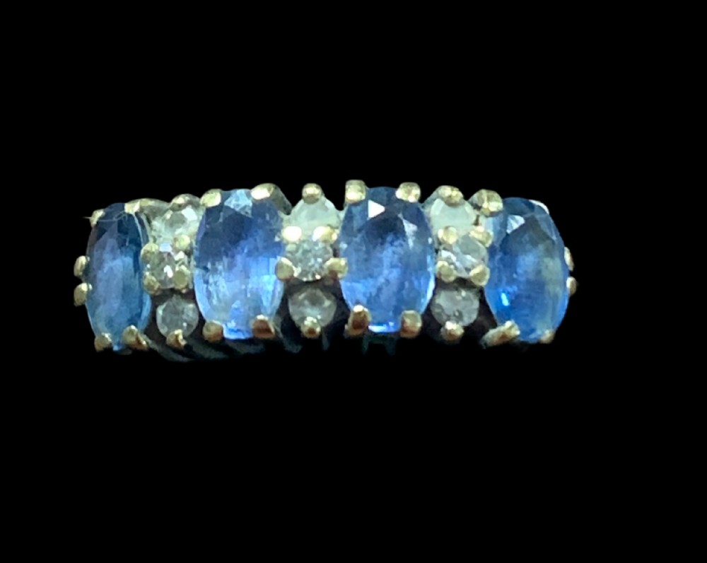 stunning cornflower blue sapphire diamond ring size j12